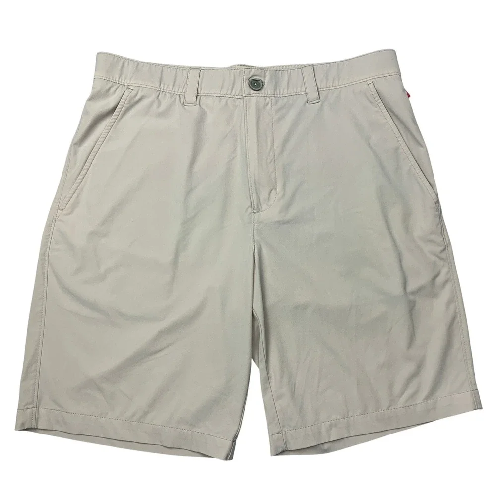 Southern Tide Brrr Performance Golf Shorts Mens 36 Stone Beige Stretch 25543
